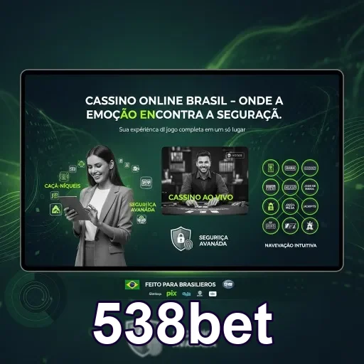 Aplicativo 538bet mostrando jogos e funcionalidades de segurança.