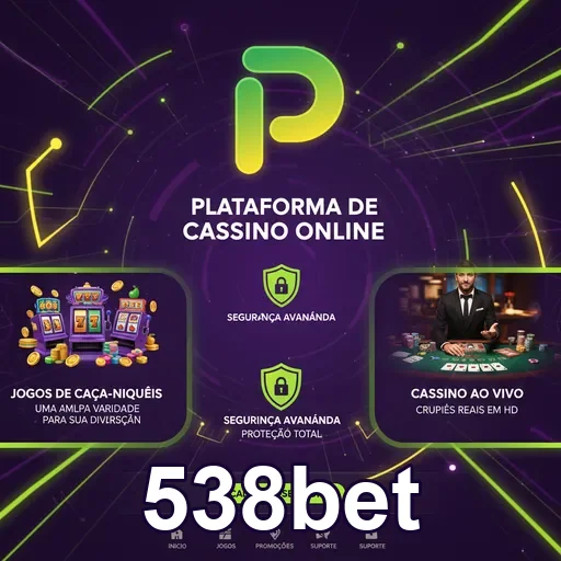 Visão geral do aplicativo cassino 538bet com ícones de segurança.