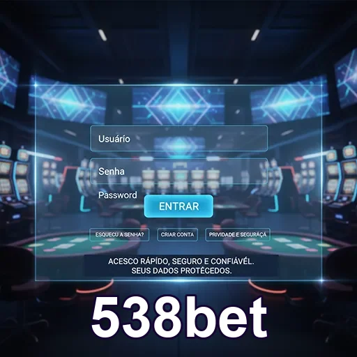 Tela de registro segura na 538bet com acesso a serviços VIP.