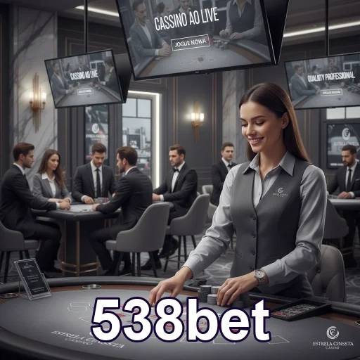 Jogadora interagindo em mesa de cassino ao vivo na 538bet.
