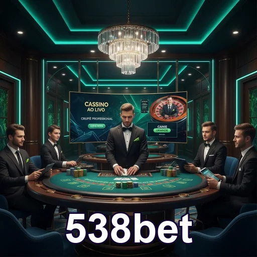 Mesa de cassino ao vivo no aplicativo da 538bet em ação.