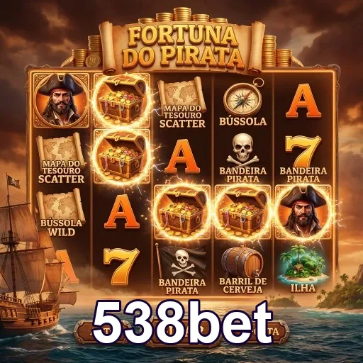 Jogo 'Fortuna do Pirata' na 538bet destacando recursos VIP.