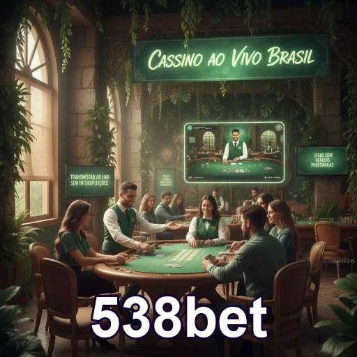 Imagem da interface de cassino ao vivo no 538bet.