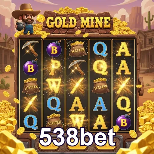 Tela do jogo Gold Mine no site 538bet, destacando ganhos.