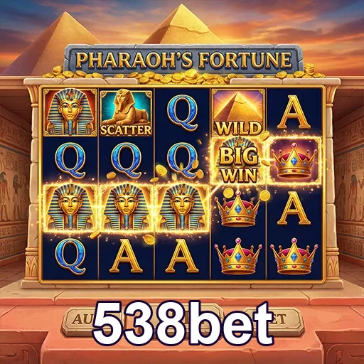 Tela do jogo Pharaoh's Fortune na 538bet com slots atrativos.