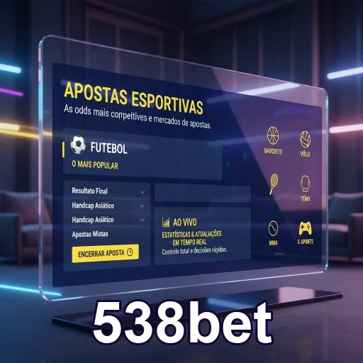 Tela de apostas ao vivo em 538bet com diversos esportes.