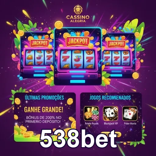 Visão da plataforma 538bet destacando serviços VIP.