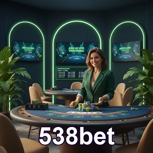 Usuario feliz em mesa de jogo ao vivo na 538bet.