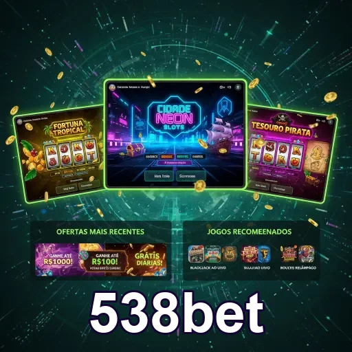 Tela dos jogos VIP da 538bet com slots variados.