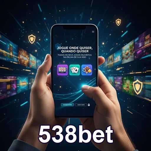 Imagem de usuário acessando jogos na 538bet pelo celular.