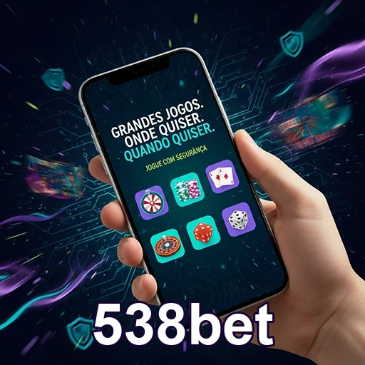 Celular mostrando jogos disponíveis na 538bet.